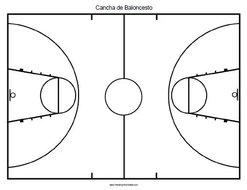 Cancha de Baloncesto - Para Imprimir Gratis - ParaImprimirGratis.com