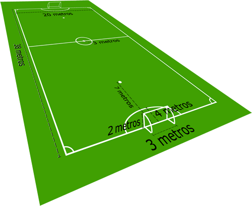 Medidas de cancha de futbol sala - Imagui