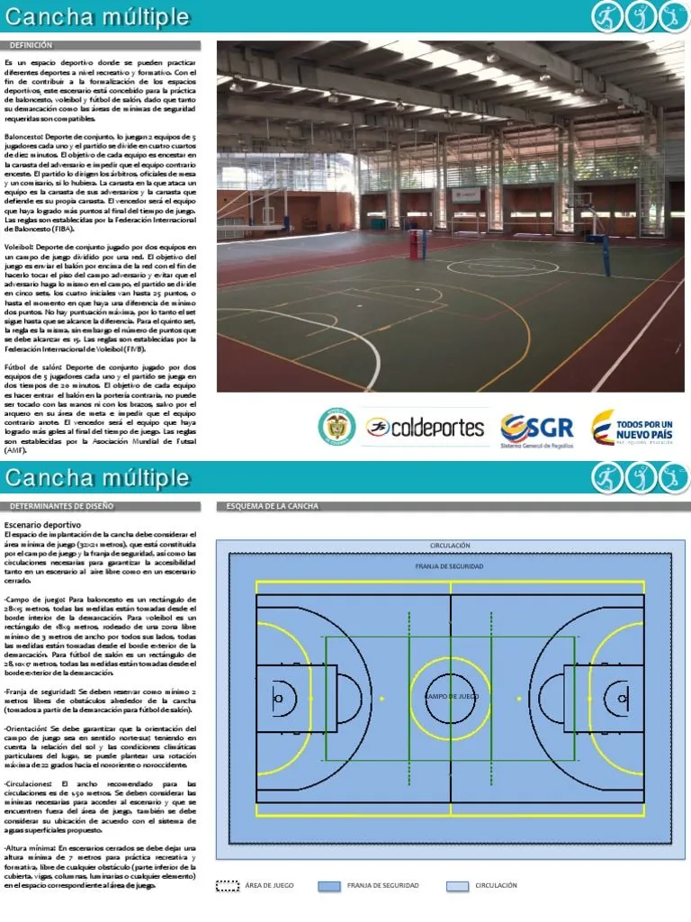 Cancha Múltiple | PDF | Vóleibol | Asociación de Futbol Cancha Múltiple | PDF | Vóleibol | Asociación de Futbol