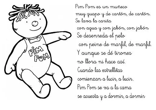 CANCIENERO INFANTIL PARA IMPRIMIR