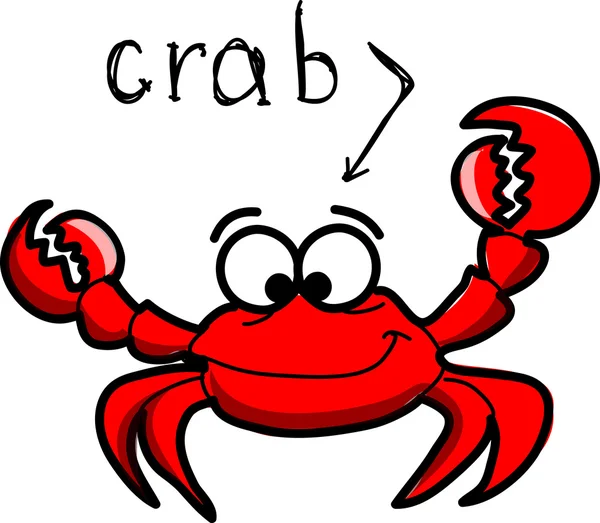 Cangrejo de dibujos animados, ilustración vectorial — Vector stock ... Cangrejo de dibujos animados, ilustración vectorial — Vector stock ...