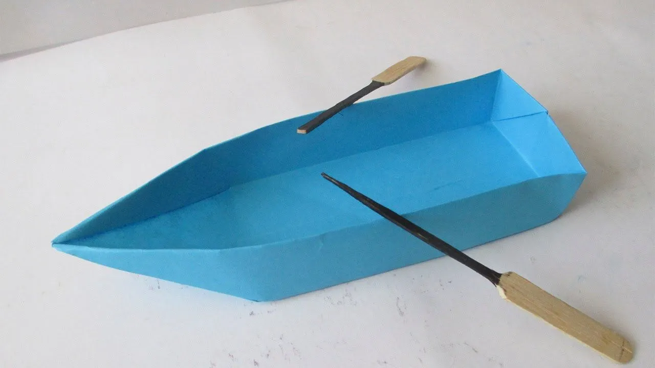 Como Hacer Una Canoa Lancha o bote de Papel - YouTube
