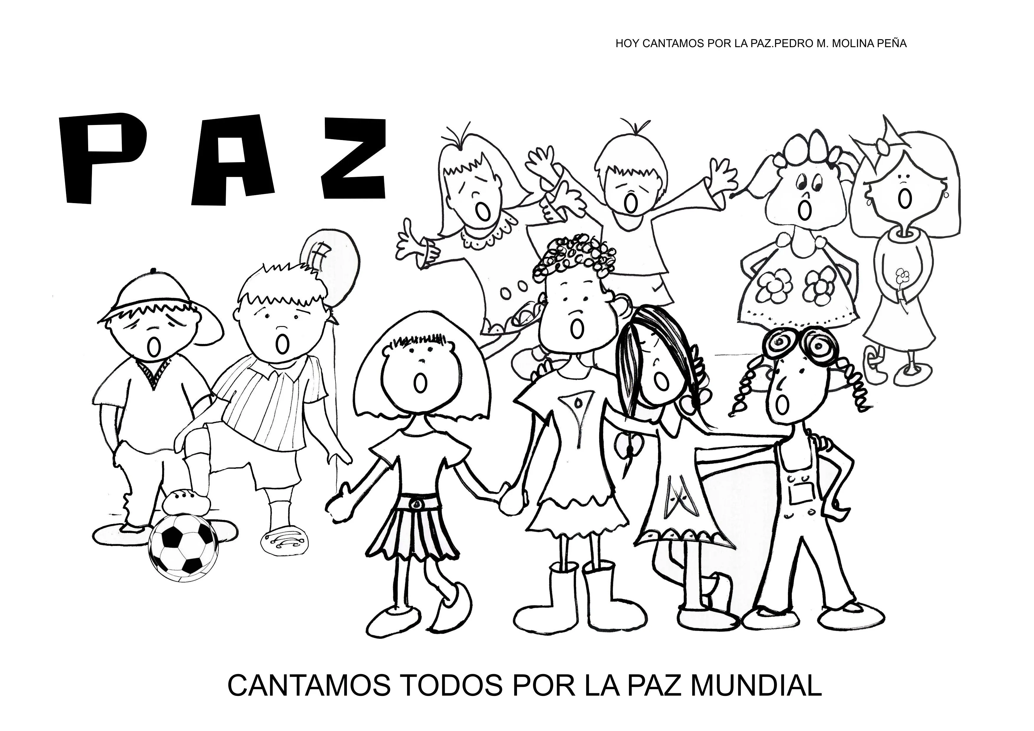 Hoy Cantamos por la Paz Canción para trabajar en clase. Con fichas para colorear y musicograma Hoy Cantamos por la Paz Canción para trabajar en clase. Con fichas para colorear y musicograma