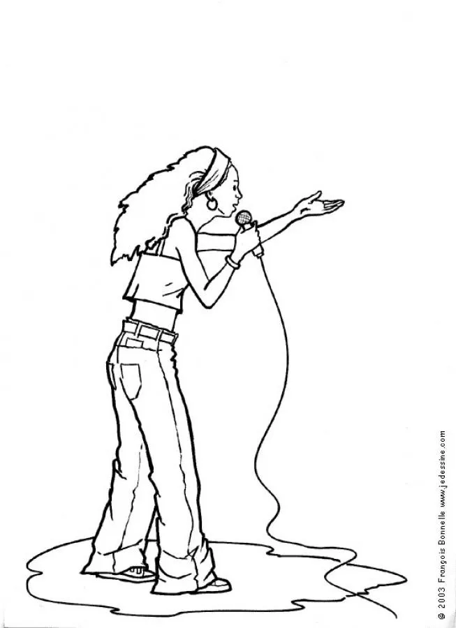 Cantantes para pintar : 3 dibujos de oficios y trabajos para pintar Cantantes para pintar : 3 dibujos de oficios y trabajos para pintar