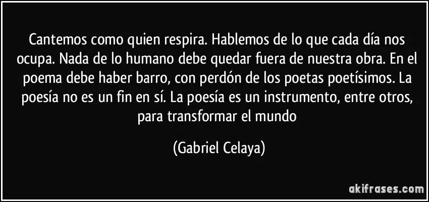 Cantemos como quien respira. Hablemos de lo que cada día nos...