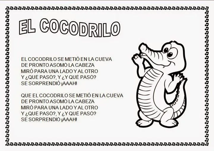 CANTORES INFANTILES: UN COCODRILO SE METIÓ EN LA CUEVA CANTORES INFANTILES: UN COCODRILO SE METIÓ EN LA CUEVA
