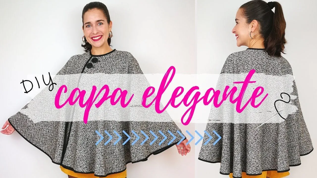 Cómo hacer una CAPA abrigo para mujer - DIY costura fácil y elegante - YouTube