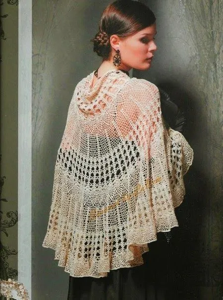 Capa muy delicada ideal para fiesta / patrones crochet | Crochet y ... Capa muy delicada ideal para fiesta / patrones crochet | Crochet y ...