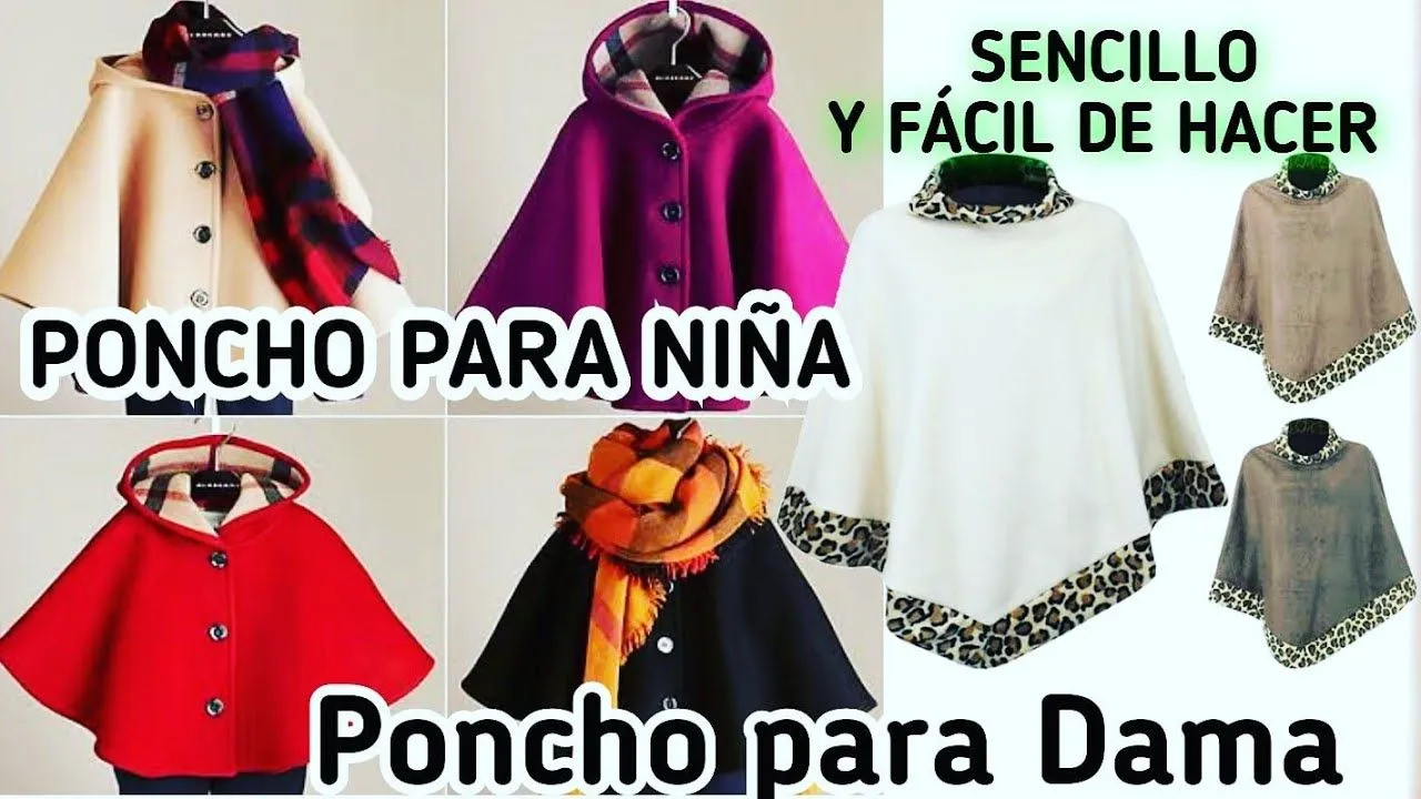 Como hacer una Capa Invernal Niña / Dama Facil de Realizar - Tutorial paso a paso - Poncho Polar - YouTube Como hacer una Capa Invernal Niña / Dama Facil de Realizar - Tutorial paso a paso - Poncho Polar - YouTube