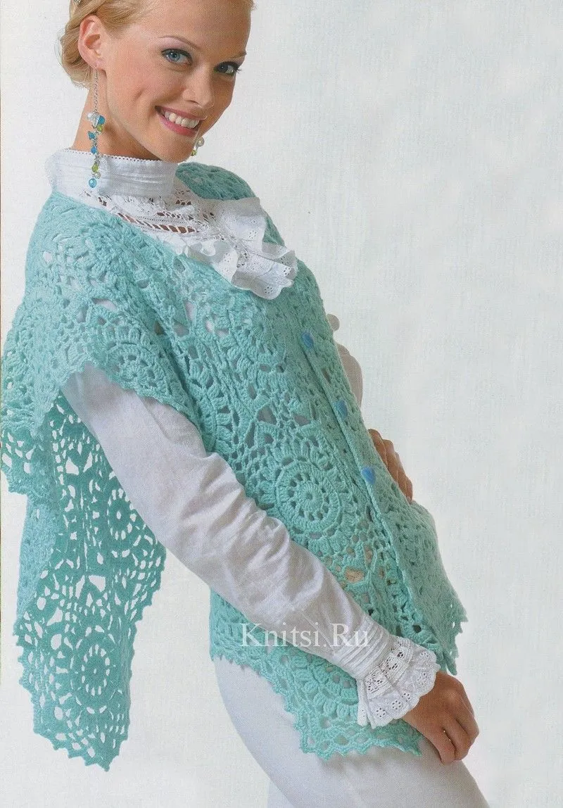 Capa-Poncho Primavera Patron Crochet - Patrones Crochet Capa-Poncho Primavera Patron Crochet - Patrones Crochet