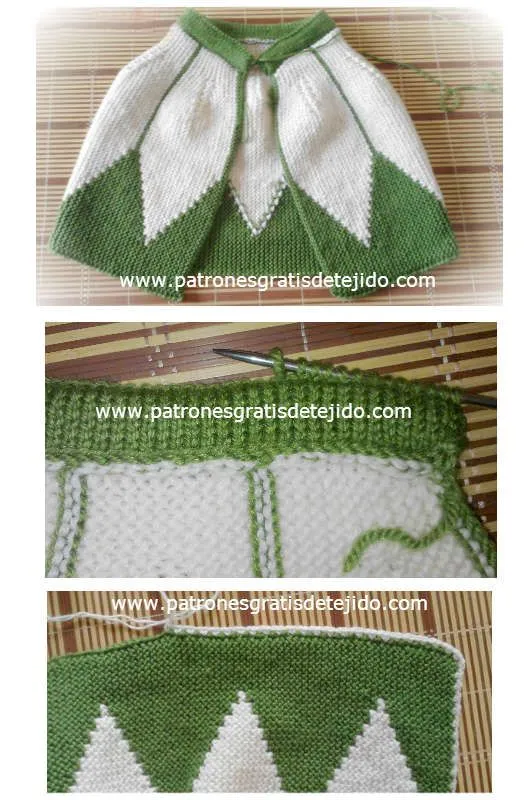 Capa Tejida con Dos Agujas / Paso a paso | Crochet y Dos agujas ...