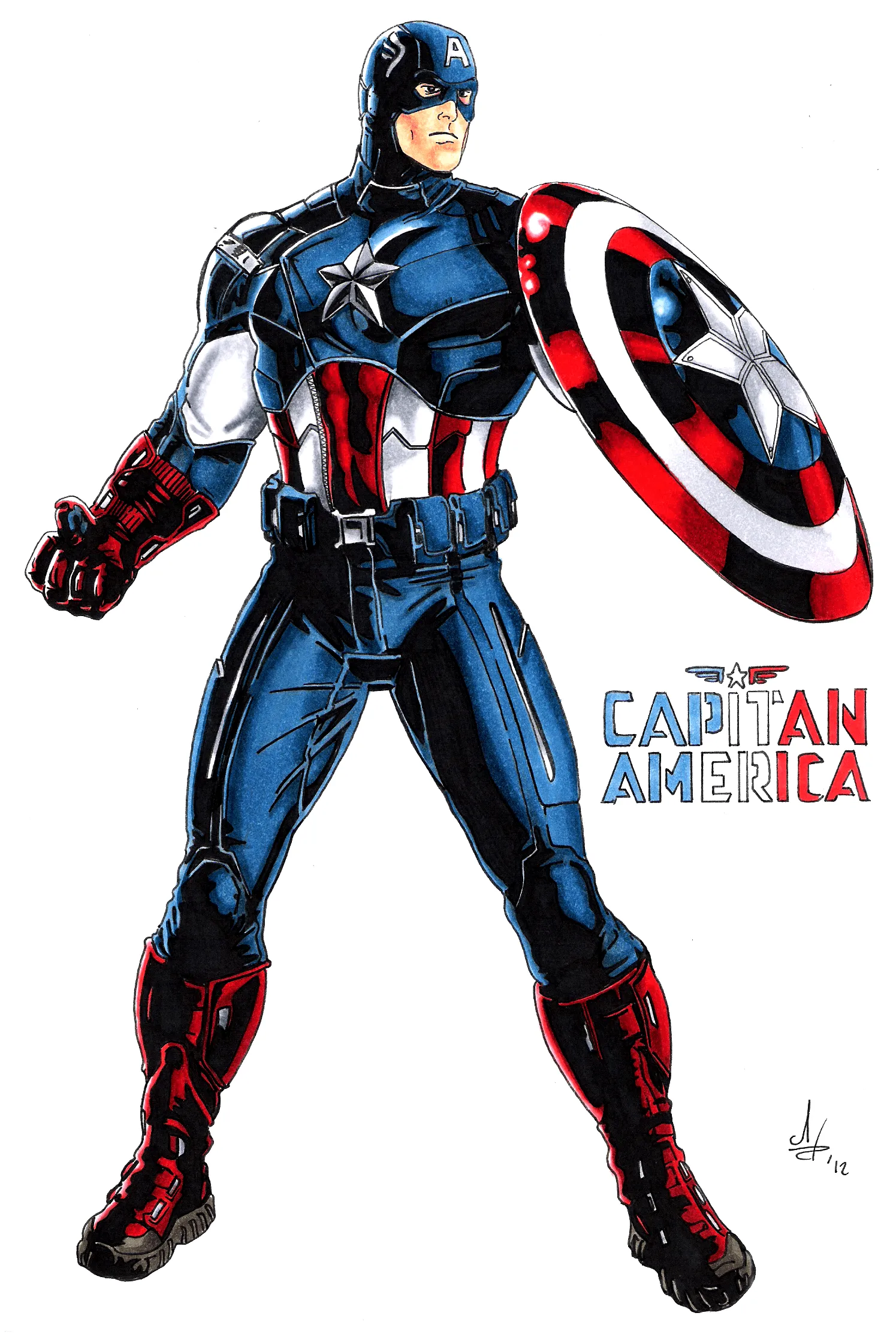 Capitan America Avengers Colore by tommasoamato93 on DeviantArt Capitan America Avengers Colore by tommasoamato93 on DeviantArt