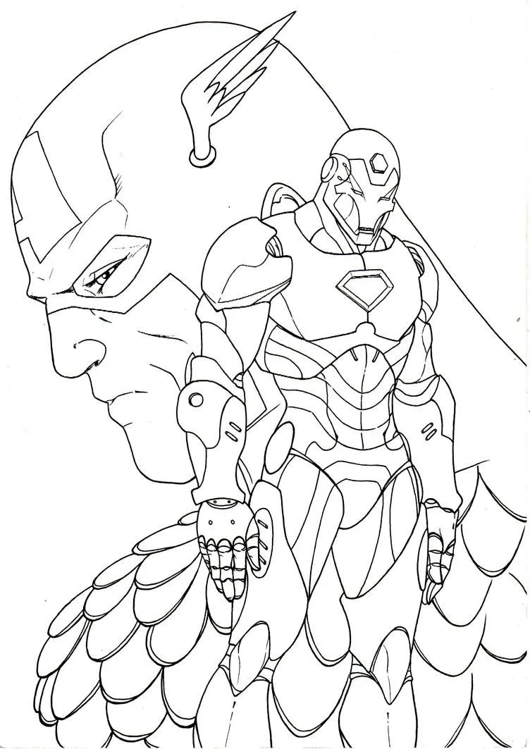 Capitan america para colorear - Dibujos para colorear - IMAGIXS