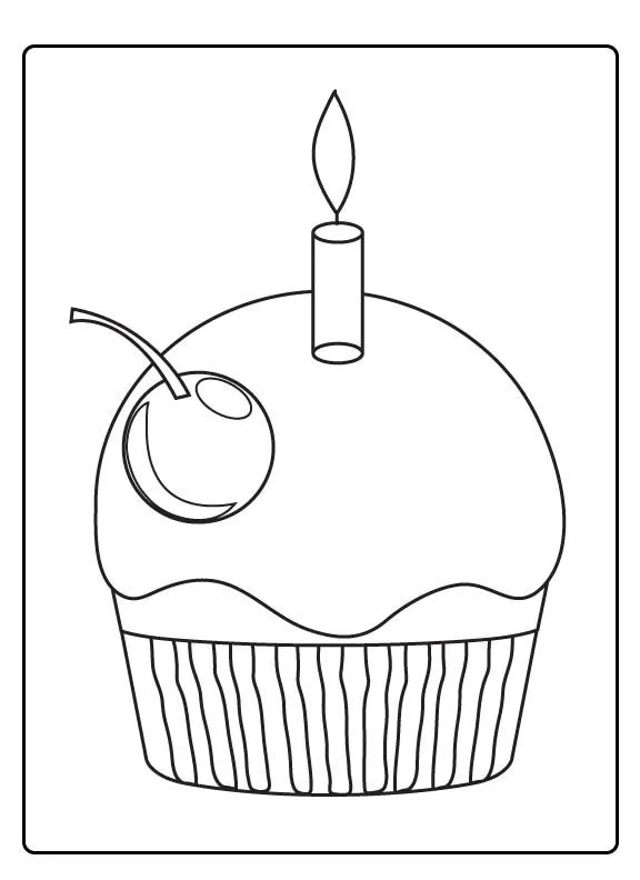Imagenes de cupcakes para colorear - Imagui
