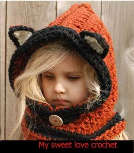 Capucha tejida de zorro | GORRAS | Pinterest Capucha tejida de zorro | GORRAS | Pinterest