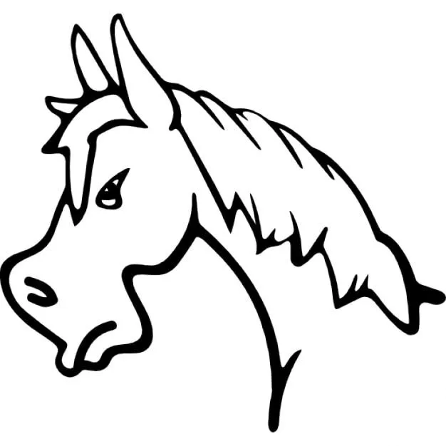 Cara enojada del caballo vista lateral esquema | Descargar Iconos ... Cara enojada del caballo vista lateral esquema | Descargar Iconos ...