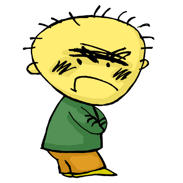 Cara de enojado en caricatura - Imagui