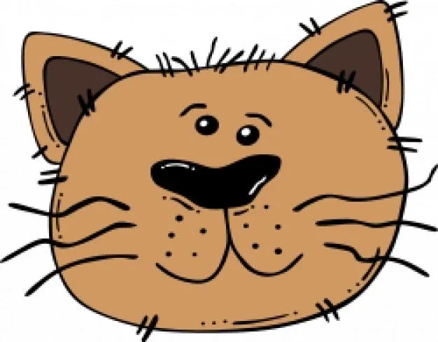cara de gato de dibujos animados | Descargar Vectores gratis
