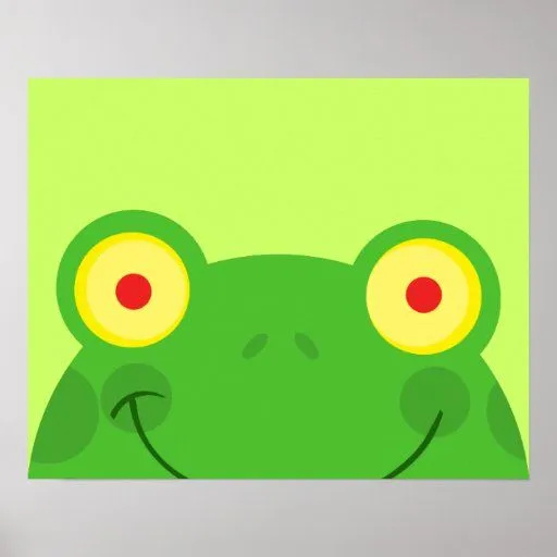 cara linda del froggy de la rana del dibujo animad posters | Zazzle cara linda del froggy de la rana del dibujo animad posters | Zazzle