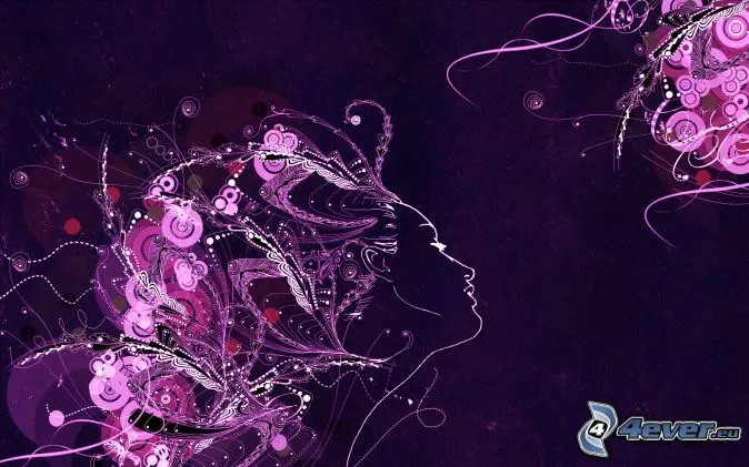 cara,-lineas,-fondo-morado- ...