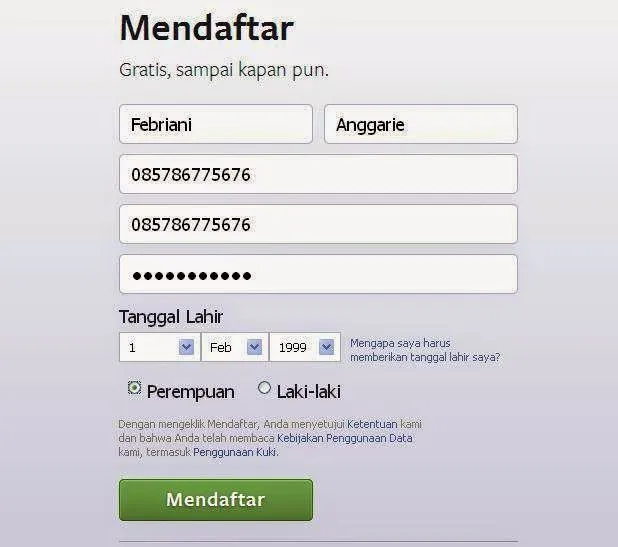 Cara membuat FACEBOOK baru cara daftar FB mudah dan cepat terbaru ... Cara membuat FACEBOOK baru cara daftar FB mudah dan cepat terbaru ...