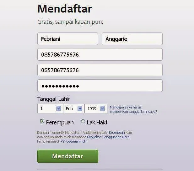 Cara membuat FACEBOOK baru cara daftar FB mudah dan cepat terbaru ...