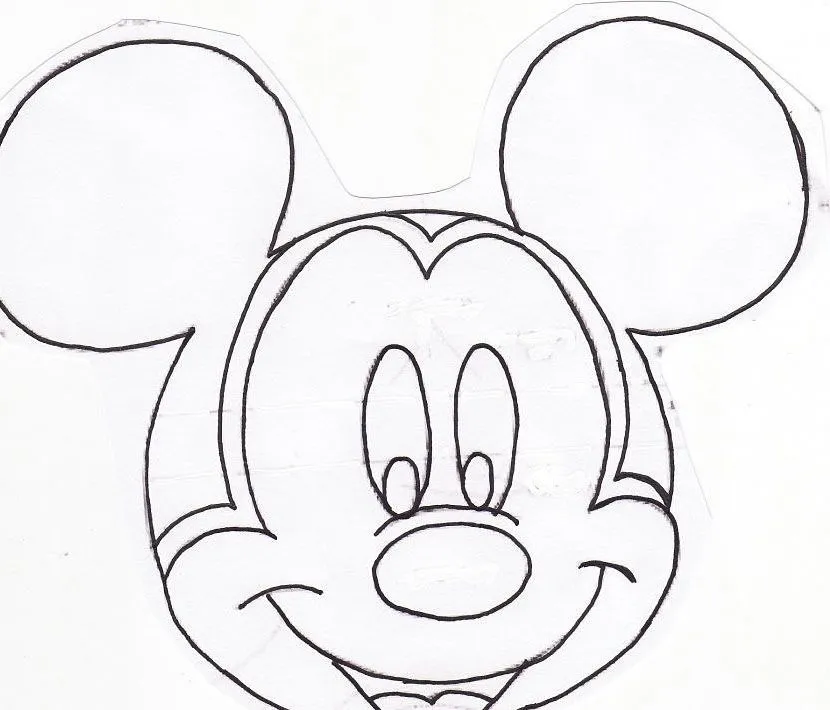 cara de mickey para colorear con niños | Para imprimir | Pinterest cara de mickey para colorear con niños | Para imprimir | Pinterest