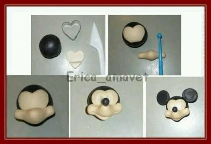 cara de mickey | Fondant | Pinterest