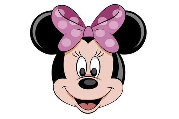 Cara de Minnie Mouse para imprimir y hacer manualidades Cara de Minnie Mouse para imprimir y hacer manualidades