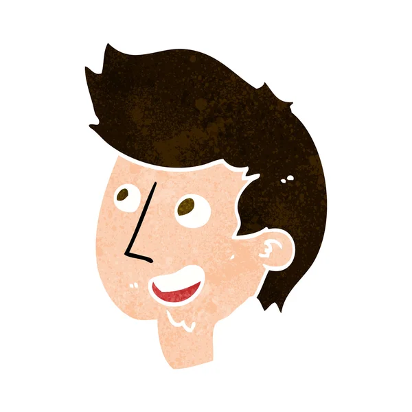 Cara de niño feliz de dibujos animados — Vector stock ...