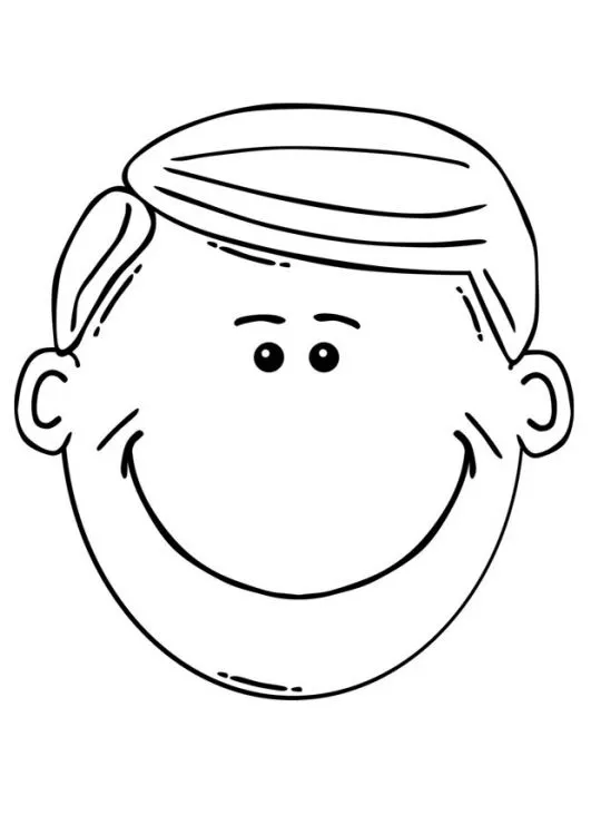 Cara feliz para colorear - Imagui