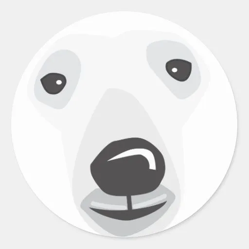 Cara del oso polar etiquetas de Zazzle.