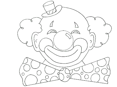 Cara de Payaso para colorear ~ 4 Dibujo