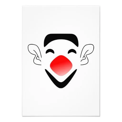 Cara del payaso del dibujo animado anuncios personalizados de Zazzle.