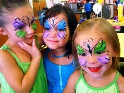 Como Pintar Las Caritas De Los Niños pinta labios para los ojos ...