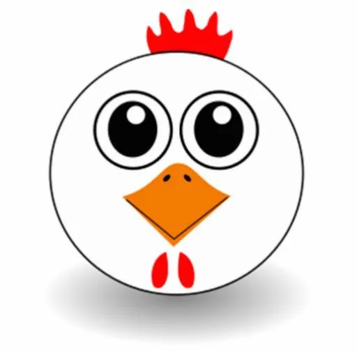 Cara del pollo del dibujo animado esculturas fotograficas | Zazzle