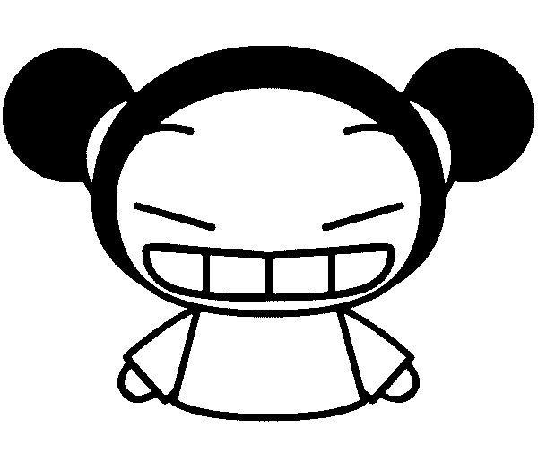 Cara de pucca para colorear - Imagui