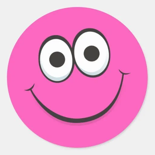 Cara sonriente del dibujo animado rosado con los p de Zazzle.
