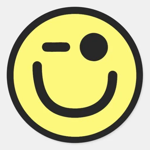 Cara sonriente de guiño amarilla pegatina redonda | Zazzle Cara sonriente de guiño amarilla pegatina redonda | Zazzle
