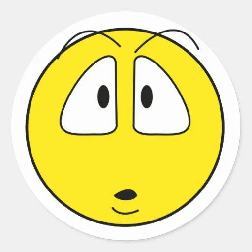Cara sonriente sorprendida pegatina redonda | Zazzle Cara sonriente sorprendida pegatina redonda | Zazzle
