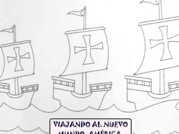 Las tres carabelas para colorear - Imagui