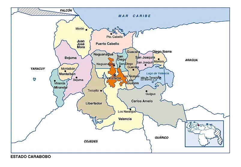 Mapa del estado cojedes para colorear - Imagui