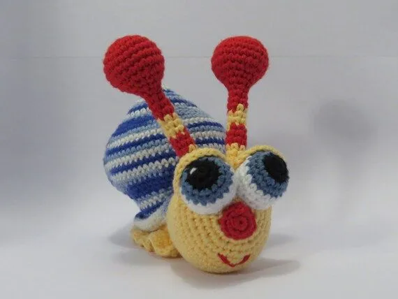 Caracol amigurumi lindo animal de ganchillo. por TanjaCraft en Etsy