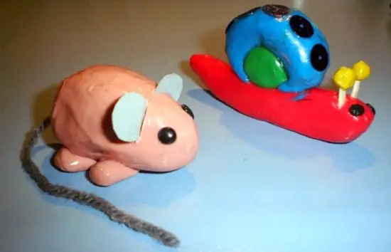 Caracol y Ratón con Plastilina - Manualidades Infantiles Caracol y Ratón con Plastilina - Manualidades Infantiles