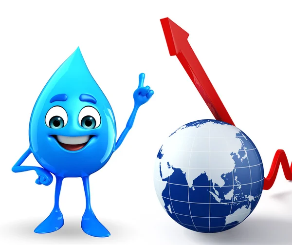 carácter de gota de agua con la flecha — Foto stock © pixdesign123 ... carácter de gota de agua con la flecha — Foto stock © pixdesign123 ...