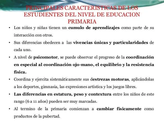 Caracteristicas de los estudiantes