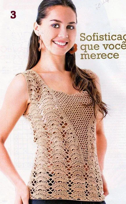 CARAMELO ARDIENTE es... LA PRINCESA DEL CROCHET: blusa calada ...