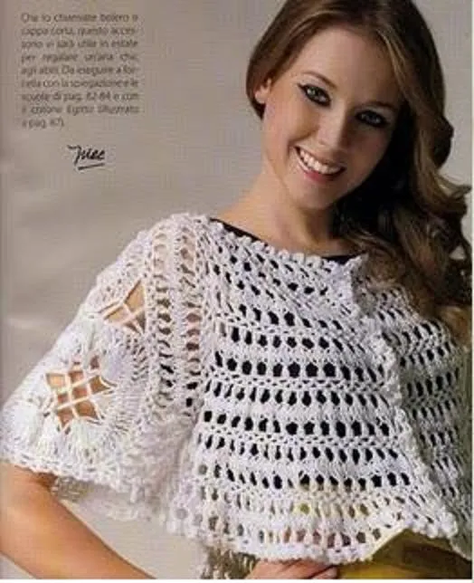 CARAMELO DE CROCHET: poncho de horquilla