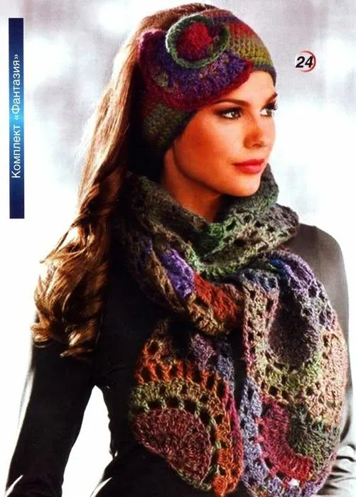 CARAMELO DE CROCHET: bufanda con motivos circulares CARAMELO DE CROCHET: bufanda con motivos circulares