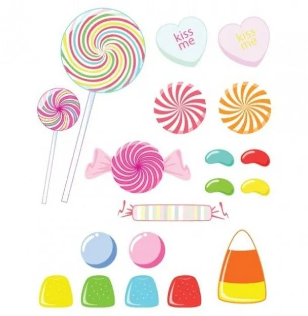 Caramelos corazón dulces y paletas | Descargar Vectores gratis Caramelos corazón dulces y paletas | Descargar Vectores gratis